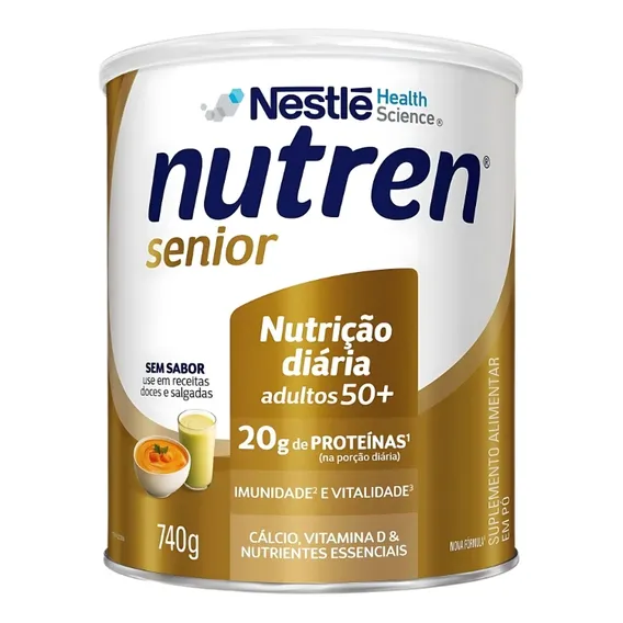 Nutren sĂȘnior sem sabor 740g NestlĂ© Foto 1
