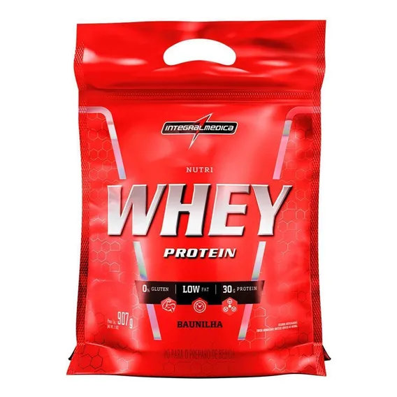 Nutri Whey Protein Baunilha Refil 907g - Integral Médica Foto 1
