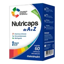 Nutricaps PolivitamĂnico De A Z Com 60 Cápsulas - Maxinutri Sabor Neutro Foto mini 1