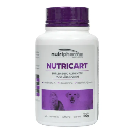 Nutricart 1000 Suplemento Cachorros/Gatos 60 Comprimidos Foto 1