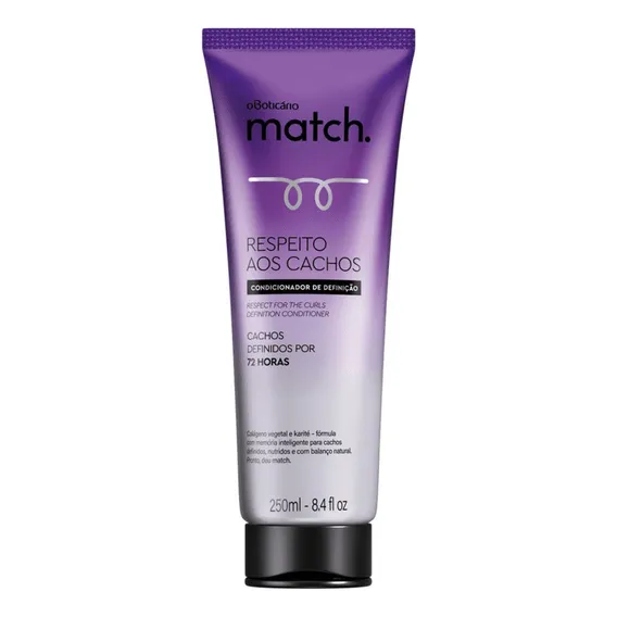 O Boticario Match Condicionador Respeito Aos Cachos 250ml Foto 1