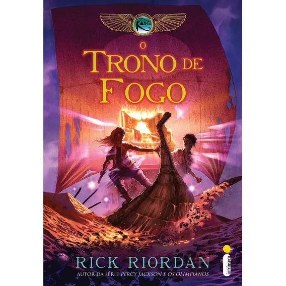 O Trono de Fogo: (Série As Crônicas Dos Kane), de Riordan, Rick. Série As crônicas dos Kane (2), vol. 2. Editora Intrínseca Ltda., capa mole, edição livro brochura em português, 2011 Foto 1