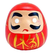 Objeto Daruma Japones Decorativo Budda Dharma Vermelho Caixa Foto  mini 1
