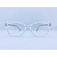 Óculos Armações Cristal Transparente Diamante Chic 52mm Foto mini  2