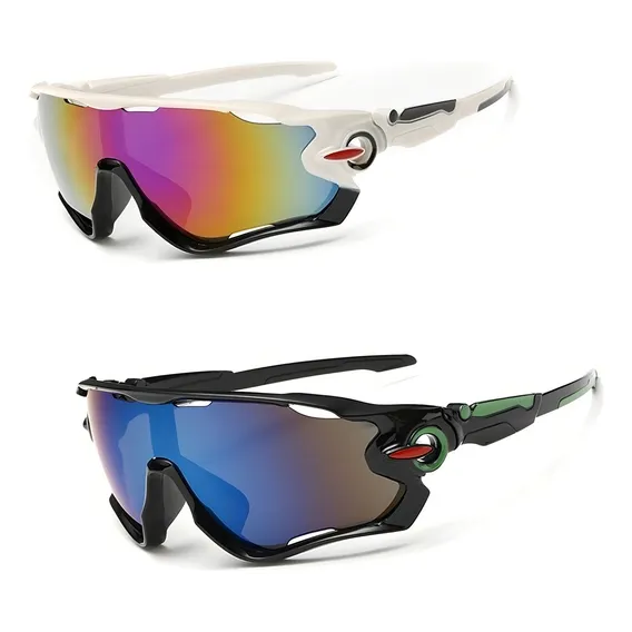 Óculos Bike Ciclismo Esportivo Corrida Uv400 Kit 2 Unidades Cor Espelhado Foto 1