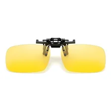 Óculos Clipon P/ Grau Clip On Escuro Polarizado Uv400 Preto Cor Amarelo Tamanho P Foto  mini 1