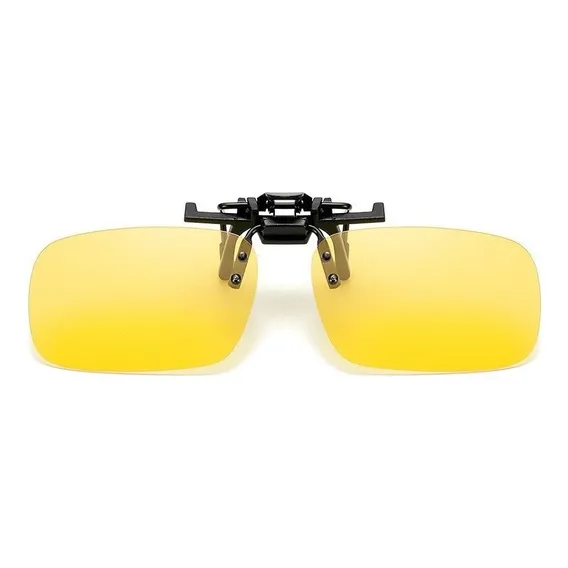 Óculos Clipon P/ Grau Clip On Escuro Polarizado Uv400 Preto Cor Amarelo Tamanho P Foto 1