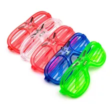 Óculos Com Led Neon Cores Sortidas Kit 6 Unidades Balada Foto  mini 1