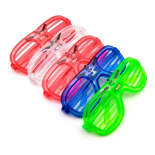 Óculos Com Led Neon Cores Sortidas Kit 6 Unidades Balada Foto 1