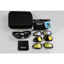 Óculos Daisy C5 4 lentes tático esportivo militar ciclismo caminhada com lente polarizada preta Foto mini 2