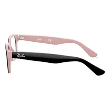 Óculos De Grau Preto C/ Rosa Infantil Ray-ban Ry1528 3580 Cor Preto E Rosa Foto mini  3