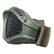 Óculos De Proteção Airsoft Paintball Tela Metal Tático Full Cor Verde Foto mini 4