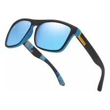 Oculos De Sol Com Lente Polarizada Pesca Bike Viagem Armação Preto/azul Lente Azul Foto mini  2