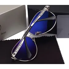 Óculos De Sol Mercedes Benz Metal Polarizado Uv400 Luxo Cor Marrom Foto mini 4