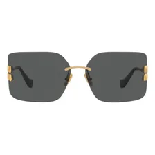 Óculos De Sol Miu Miu Dourado Metal 0mu 54ys5ak5s080 Lente Cinza-escuro Foto mini 1