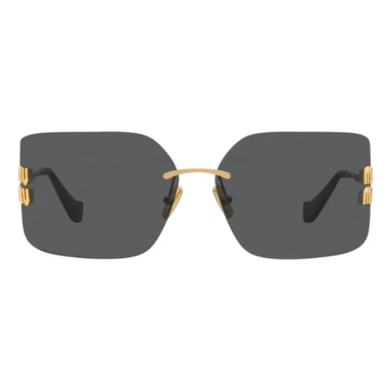 Óculos De Sol Miu Miu Dourado Metal 0mu 54ys5ak5s080 Lente Cinza-escuro Foto 1
