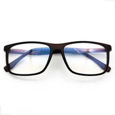 Óculos Descanso Computador Celular Blue Ray Blocker Cor Marrom Tamanho Armação Sem Grau Premium Foto mini 4