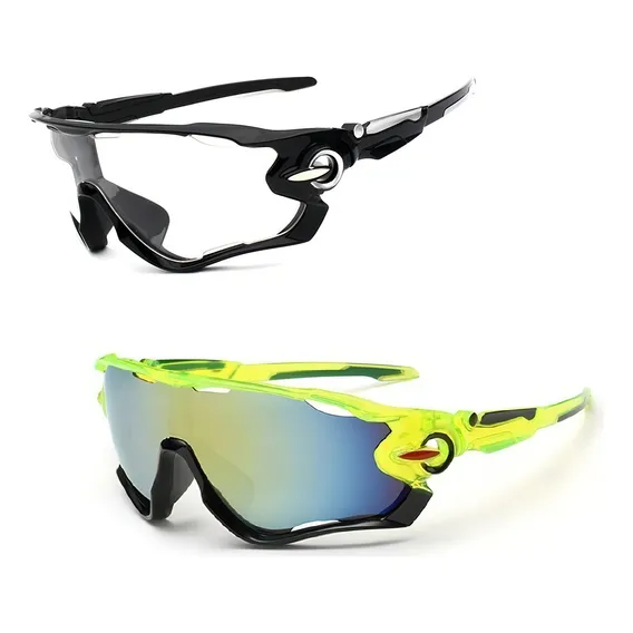 Óculos Esporte Bike Ciclismo Espelhado + Modelo Transparente Cor Transparente e Espelhada Foto 1