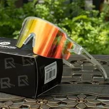 Óculos Esportivo Fotocromático Espelhado Lente Hd Uv400 Armação Branco Foto mini 2