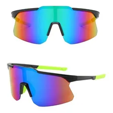 Óculos Feminino Masculino Beach Tennis Bike Proteção Uv 400 Lente Verde Foto mini 1