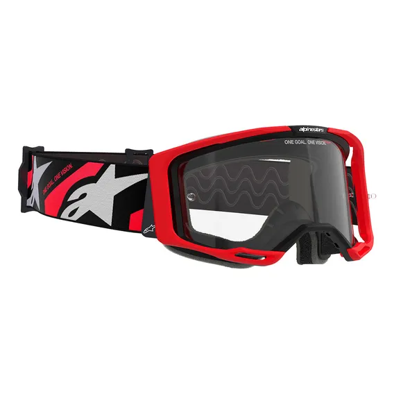 Óculos Motocross Alpinestars Vision 8 Vermelho Trilha Foto 1