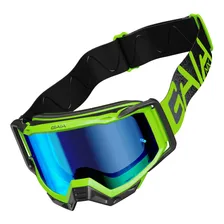 Óculos Motocross Gaia Pro Verde Espelhado Trilha Enduro Foto mini 4