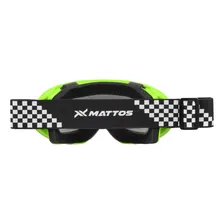 Oculos Motocross Mattos Amarelo Lente Espelhada Trilha Cross Foto mini 3