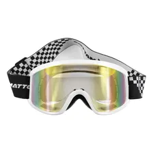 Oculos Motocross Mattos Branco Lente Espelhada Cross Ttrilha Foto mini 3