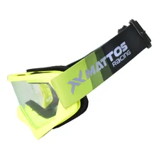 Oculos Motocross Mattos Racing Terra Amarelo Cristal Trilha Foto  mini 1
