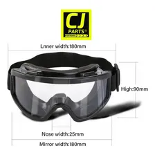 Óculos Motocross Motociclista Lente Transparente Trilha Bike Foto mini 3