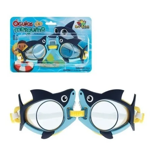 Óculos Natação Mergulho Piscina Infantil Menino Menina Art Brink Azul Foto 1