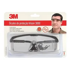 Oculos Proteção 3m Segurança Vision 3000 Incolor Antirisco Foto mini 1
