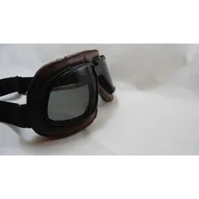 Óculos Proteção Motociclista Estilo Indian Harley Preto Fumê Tamanho Grande Foto mini 2