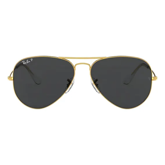 Óculos Ray-ban Rb3025l Aviador Dourado Polarizado Foto 1