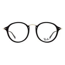 Óculos Ray Ban Round Fleck Rx2447v Preto/prata Foto  mini 1
