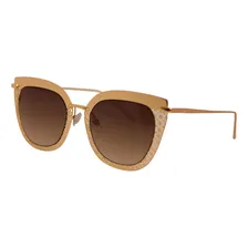Oculos Sol Atitude At3188 04b Dourado Lente Degrade Foto  mini 1