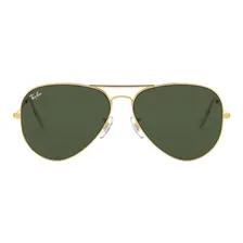 Óculos Sol Aviador Rb3025l Ray Ban Dourado Verde Foto mini 1