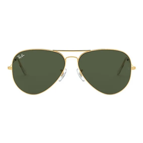 Óculos Sol Aviador Rb3025l Ray Ban Dourado Verde Foto 1