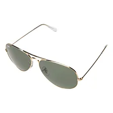 Óculos Sol Aviador Rb3025l Ray Ban Dourado Verde Foto mini 4
