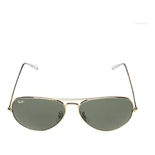 Óculos Sol Aviador Rb3025l Ray Ban Dourado Verde Foto mini 3