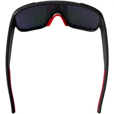 Oculos Sol Espelhado Bike Uv 400 Ciclismo Corrida Esportivo Armação Preto Lente Azul Foto mini 2