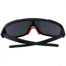 Oculos Sol Espelhado Bike Uv 400 Ciclismo Corrida Esportivo Armação Preto Lente Azul Foto mini 3