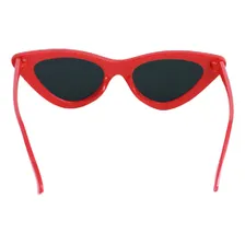 Óculos Sol Fem Cat Eye Gatinho Luxo Preto/vermelho Rêtro Foto mini 2