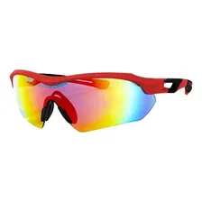 Óculos Sol Florence Ciclismo Uv400 Esportivo Steelflex * Armação Vermelho Lente Vermelho Espelhado Stf-vs202840 Foto mini 1