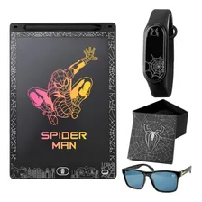 Oculos Sol + Lousa Magina Lcd Homem Aranha + Caixa Preto Foto  mini 1