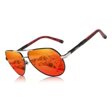 Óculos Sol Masculino Aviador Polarizado Kingseven® Cor Vermelho Foto mini 1