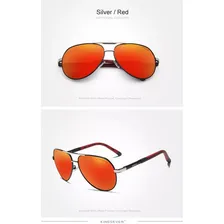 Óculos Sol Masculino Aviador Polarizado Kingseven® Cor Vermelho Foto mini 4