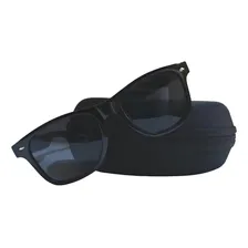 Óculos Sol Masculino Preto Polarizado Quadrado Estilo Justin Foto mini  3