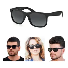 Óculos Sol Masculino Preto Polarizado Quadrado Estilo Justin Foto  mini 1