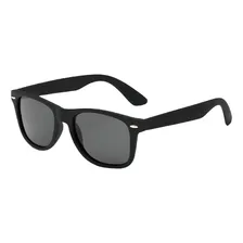 Óculos Sol Masculino Preto Polarizado Quadrado Estilo Justin Foto mini  2